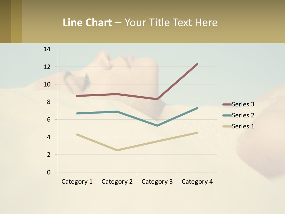 A Woman Laying In The Sand With Her Eyes Closed PowerPoint Template