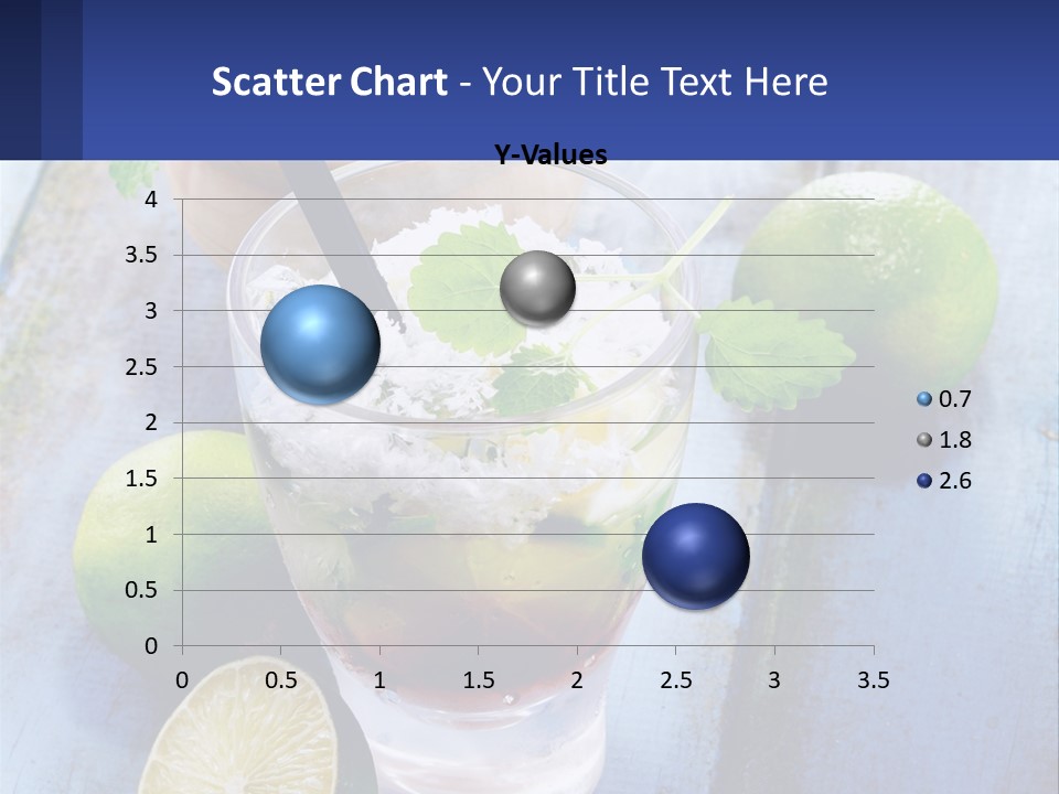 A Drink With Limes And Ice On A Wooden Table PowerPoint Template