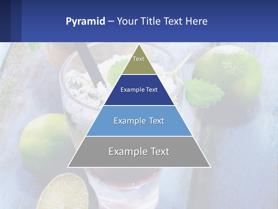 A Drink With Limes And Ice On A Wooden Table PowerPoint Template