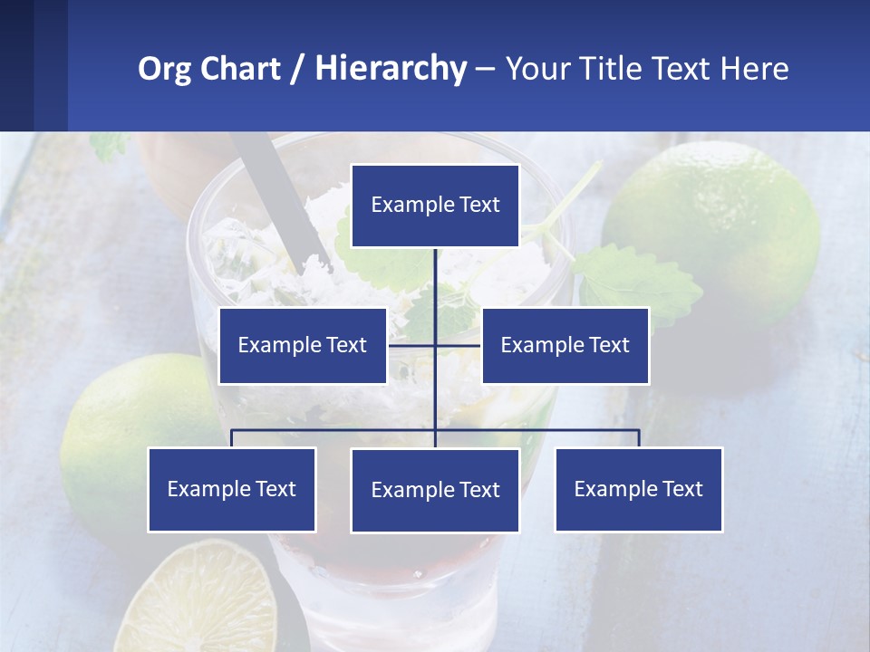 A Drink With Limes And Ice On A Wooden Table PowerPoint Template