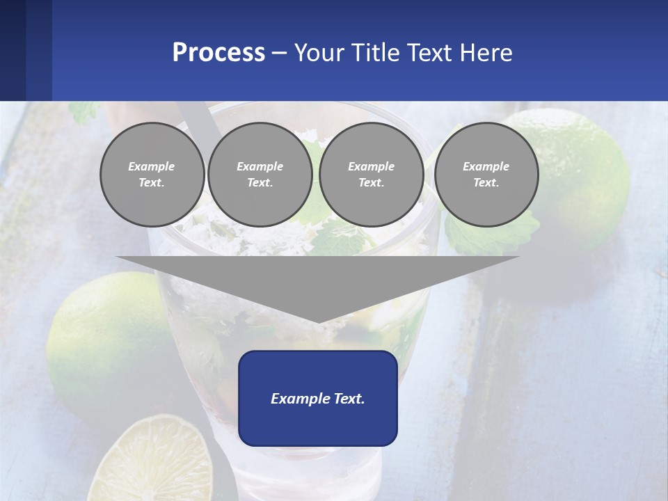 A Drink With Limes And Ice On A Wooden Table PowerPoint Template