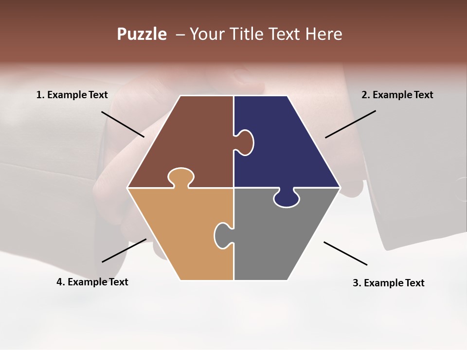 Two People Shaking Hands In Front Of A White Background PowerPoint Template