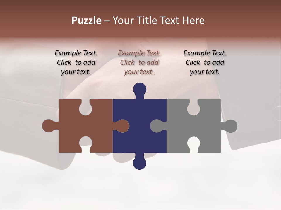 Two People Shaking Hands In Front Of A White Background PowerPoint Template