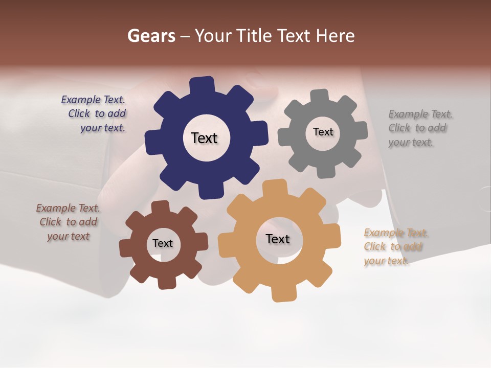 Two People Shaking Hands In Front Of A White Background PowerPoint Template