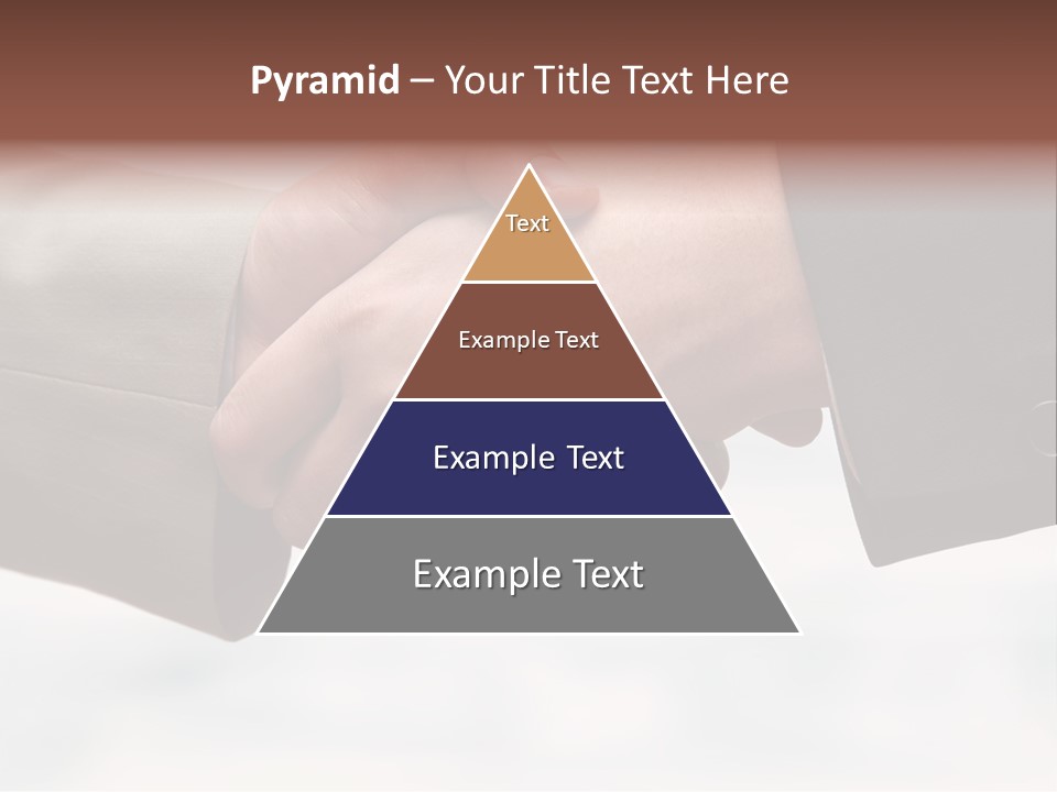 Two People Shaking Hands In Front Of A White Background PowerPoint Template