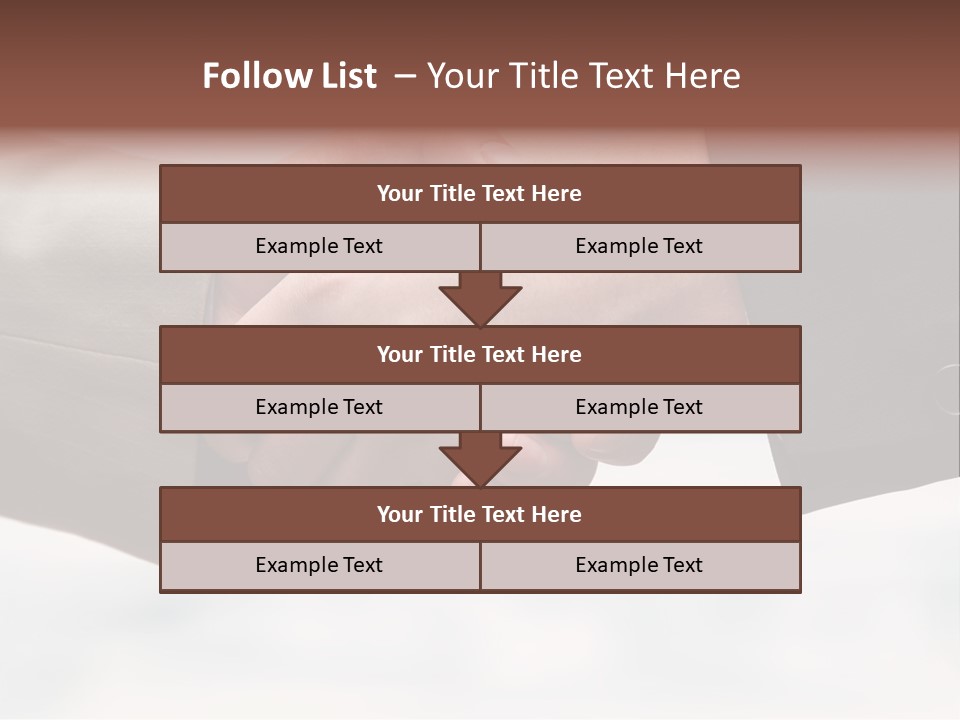 Two People Shaking Hands In Front Of A White Background PowerPoint Template