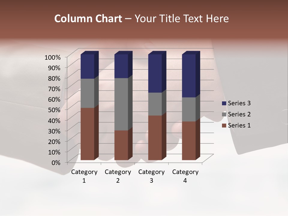 Two People Shaking Hands In Front Of A White Background PowerPoint Template