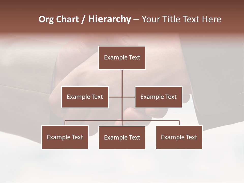 Two People Shaking Hands In Front Of A White Background PowerPoint Template