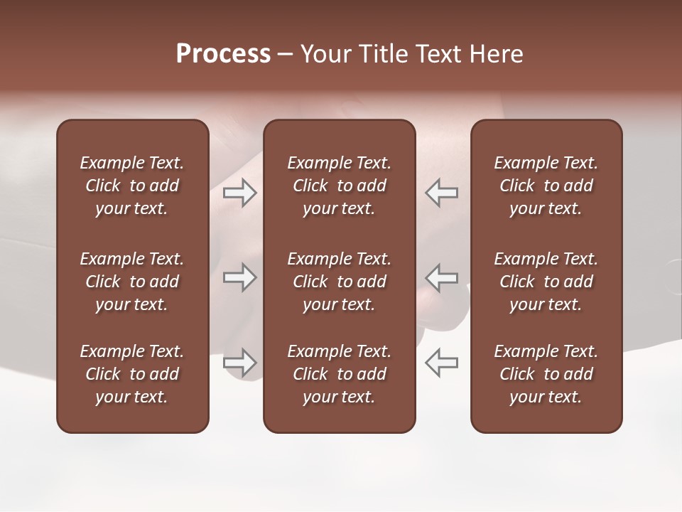 Two People Shaking Hands In Front Of A White Background PowerPoint Template