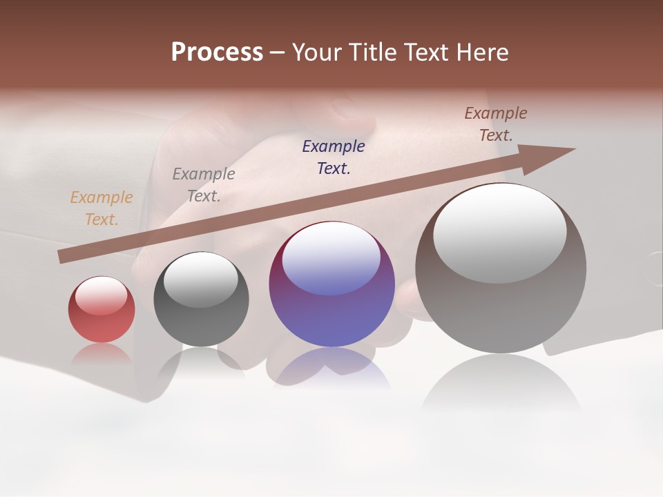 Two People Shaking Hands In Front Of A White Background PowerPoint Template