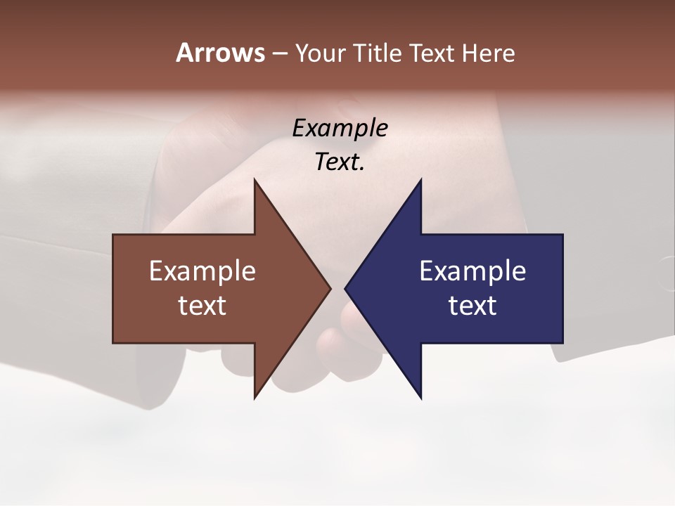 Two People Shaking Hands In Front Of A White Background PowerPoint Template