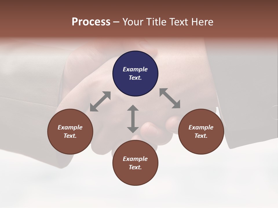 Two People Shaking Hands In Front Of A White Background PowerPoint Template
