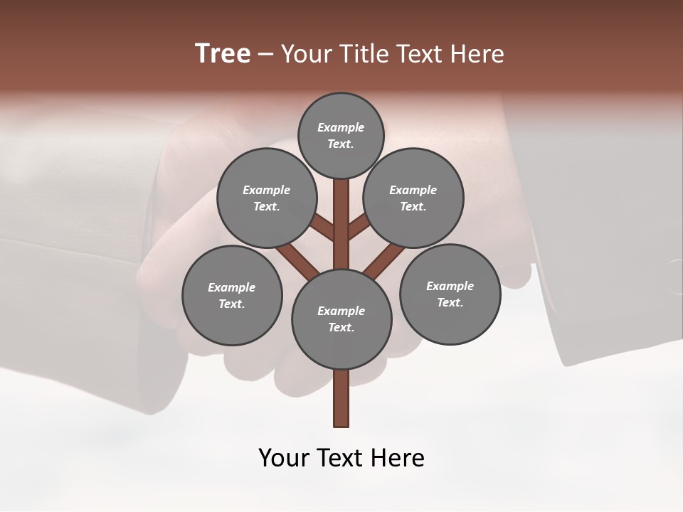 Two People Shaking Hands In Front Of A White Background PowerPoint Template