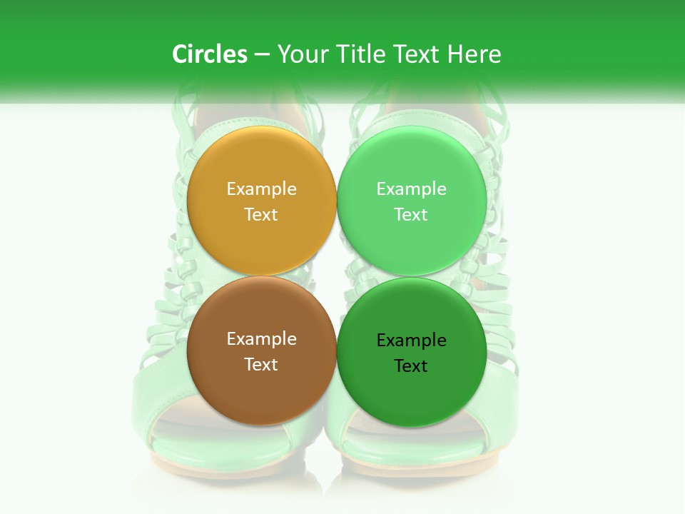 A Pair Of Green High Heeled Shoes Powerpoint Template PowerPoint Template