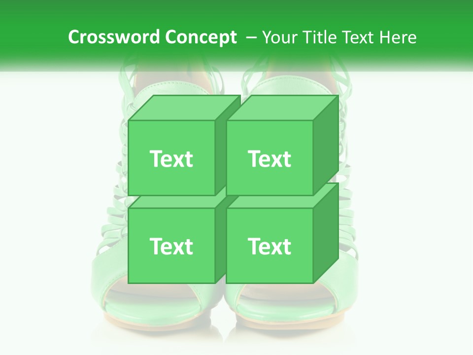 A Pair Of Green High Heeled Shoes Powerpoint Template PowerPoint Template