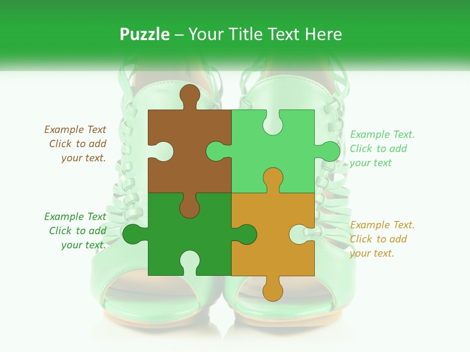 A Pair Of Green High Heeled Shoes Powerpoint Template PowerPoint Template
