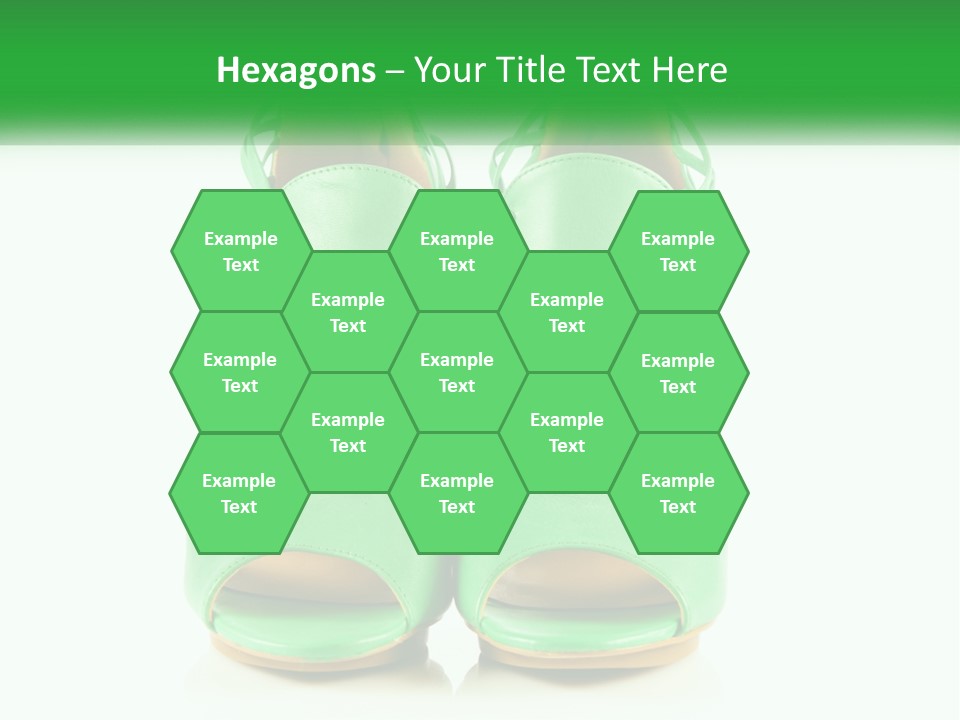 A Pair Of Green High Heeled Shoes Powerpoint Template PowerPoint Template