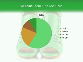 A Pair Of Green High Heeled Shoes Powerpoint Template PowerPoint Template