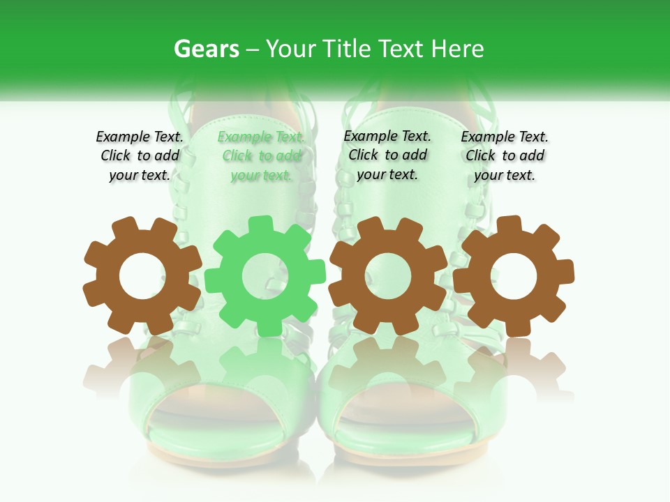 A Pair Of Green High Heeled Shoes Powerpoint Template PowerPoint Template