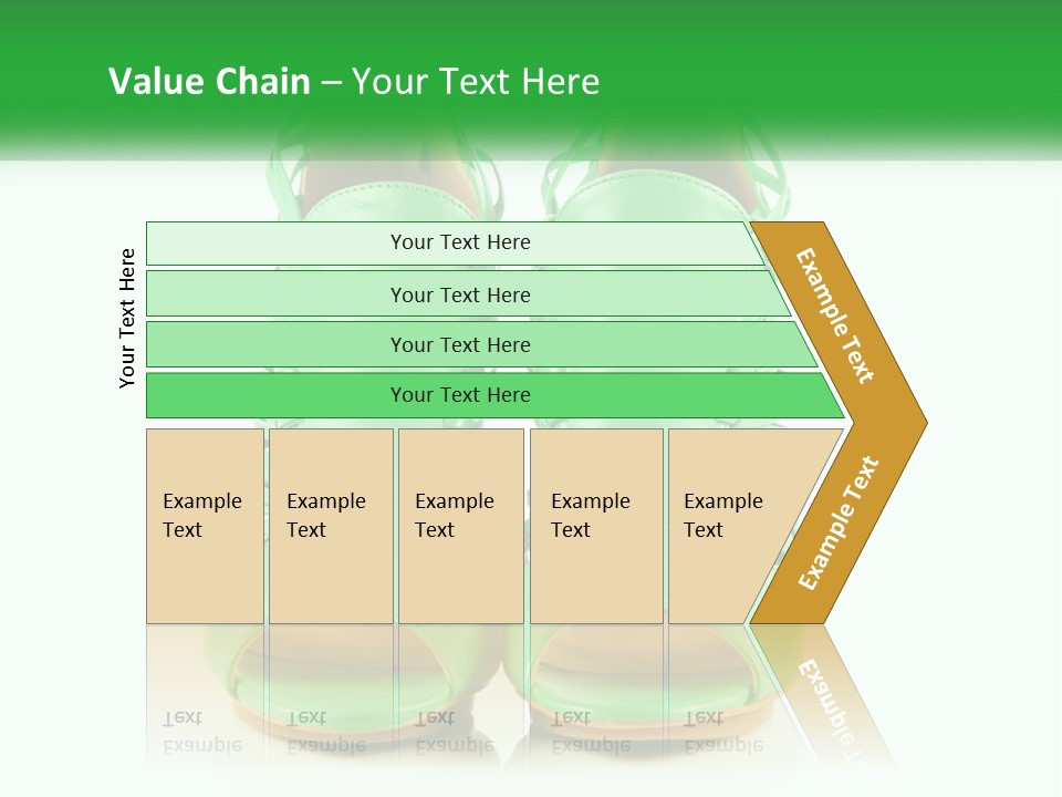 A Pair Of Green High Heeled Shoes Powerpoint Template PowerPoint Template