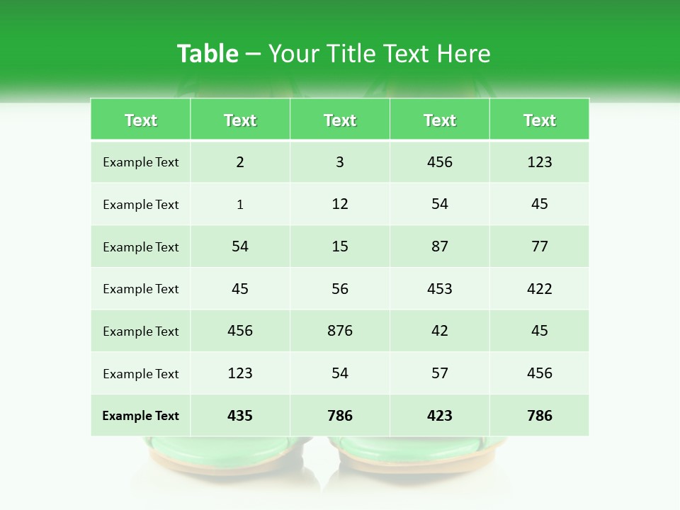 A Pair Of Green High Heeled Shoes Powerpoint Template PowerPoint Template