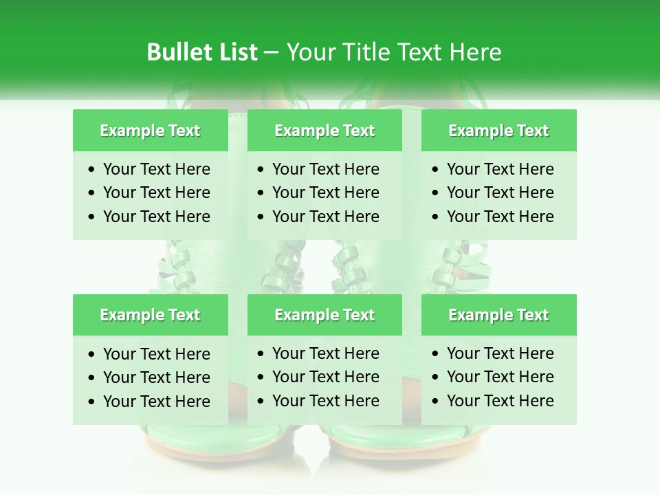 A Pair Of Green High Heeled Shoes Powerpoint Template PowerPoint Template