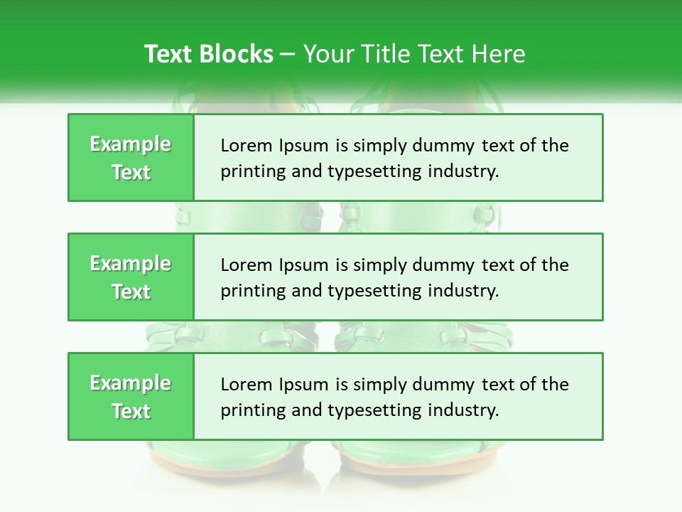 A Pair Of Green High Heeled Shoes Powerpoint Template PowerPoint Template