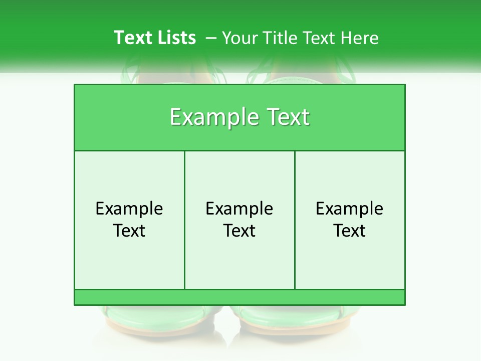 A Pair Of Green High Heeled Shoes Powerpoint Template PowerPoint Template