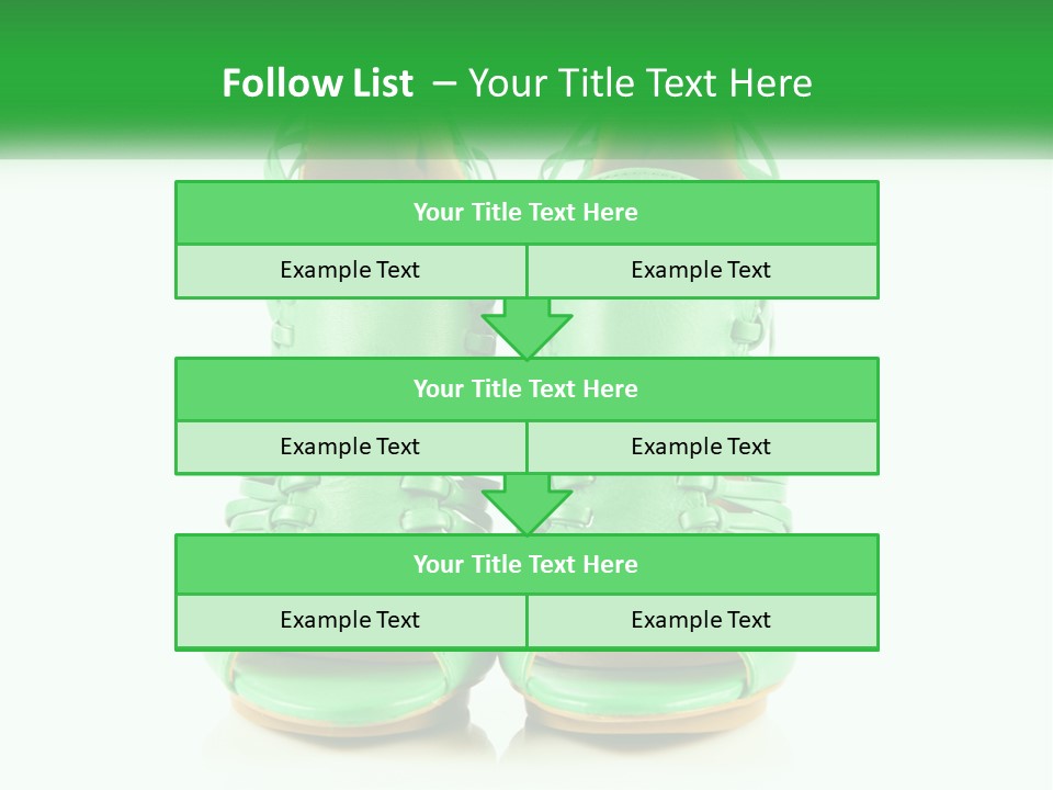 A Pair Of Green High Heeled Shoes Powerpoint Template PowerPoint Template