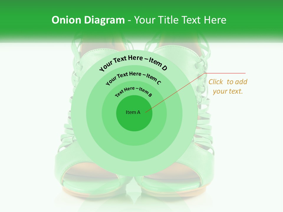 A Pair Of Green High Heeled Shoes Powerpoint Template PowerPoint Template