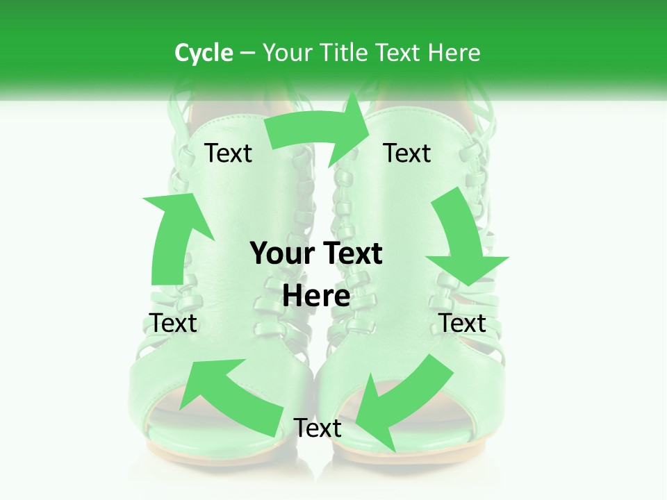 A Pair Of Green High Heeled Shoes Powerpoint Template PowerPoint Template
