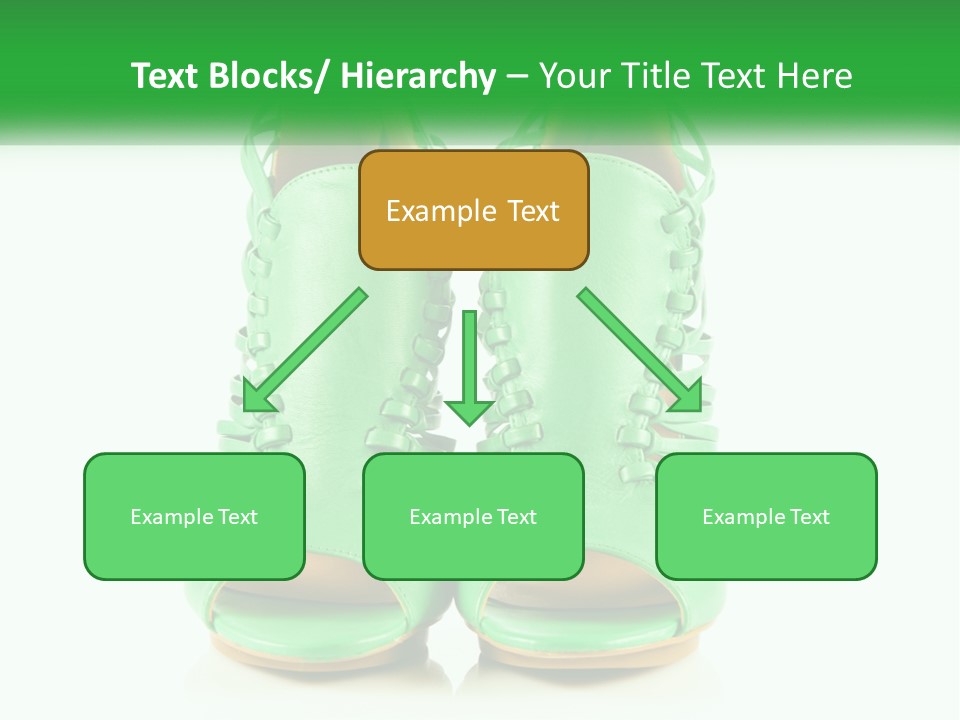 A Pair Of Green High Heeled Shoes Powerpoint Template PowerPoint Template