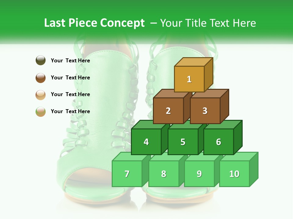 A Pair Of Green High Heeled Shoes Powerpoint Template PowerPoint Template