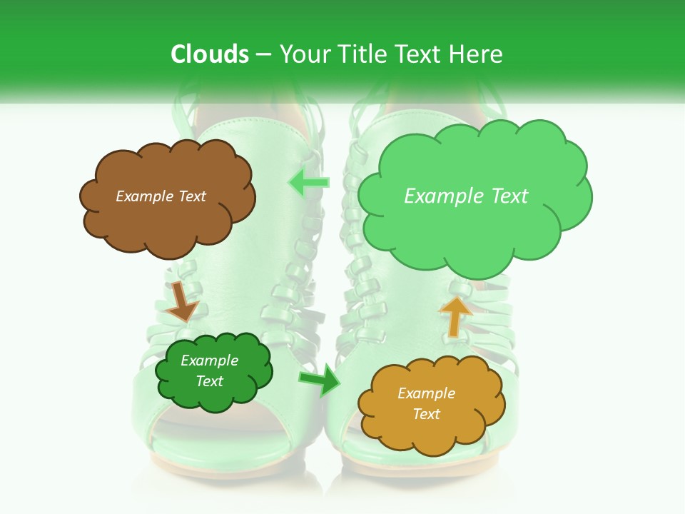 A Pair Of Green High Heeled Shoes Powerpoint Template PowerPoint Template