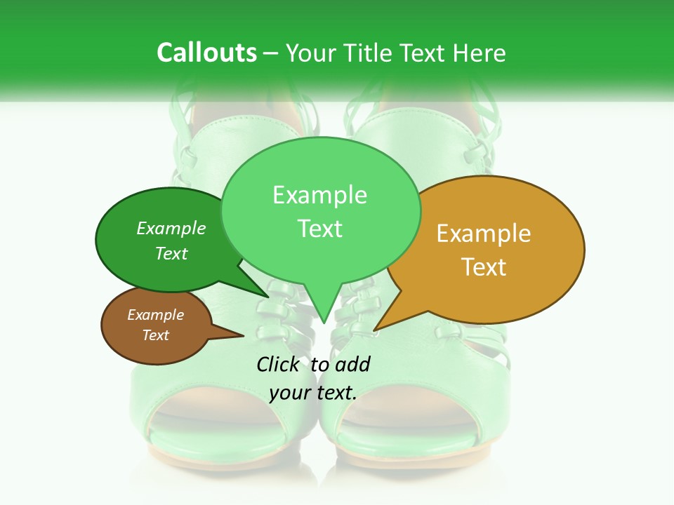 A Pair Of Green High Heeled Shoes Powerpoint Template PowerPoint Template