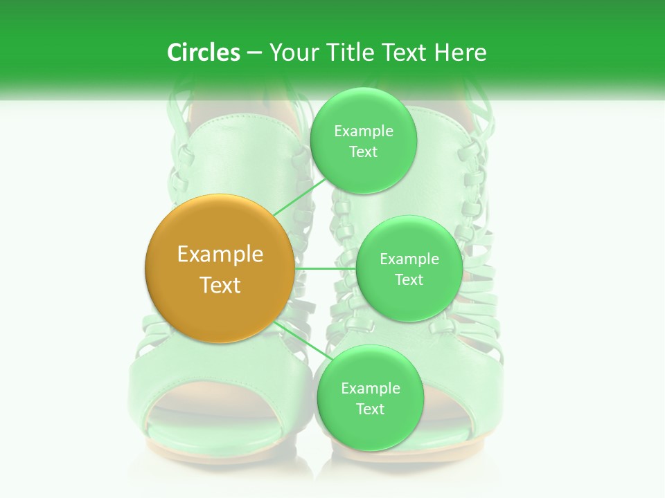 A Pair Of Green High Heeled Shoes Powerpoint Template PowerPoint Template
