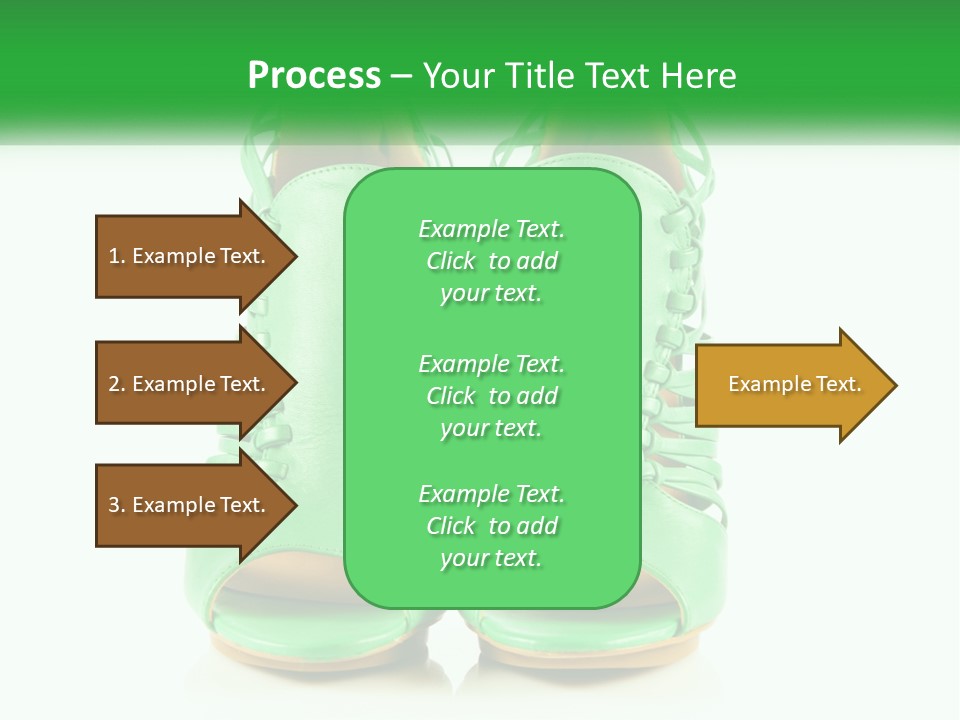 A Pair Of Green High Heeled Shoes Powerpoint Template PowerPoint Template