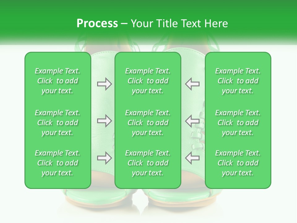 A Pair Of Green High Heeled Shoes Powerpoint Template PowerPoint Template