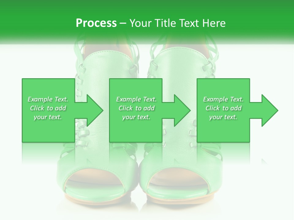 A Pair Of Green High Heeled Shoes Powerpoint Template PowerPoint Template