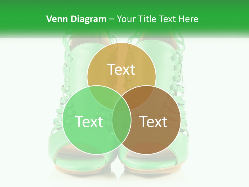 A Pair Of Green High Heeled Shoes Powerpoint Template PowerPoint Template