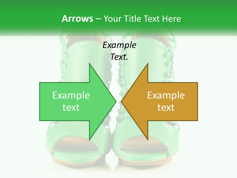 A Pair Of Green High Heeled Shoes Powerpoint Template PowerPoint Template