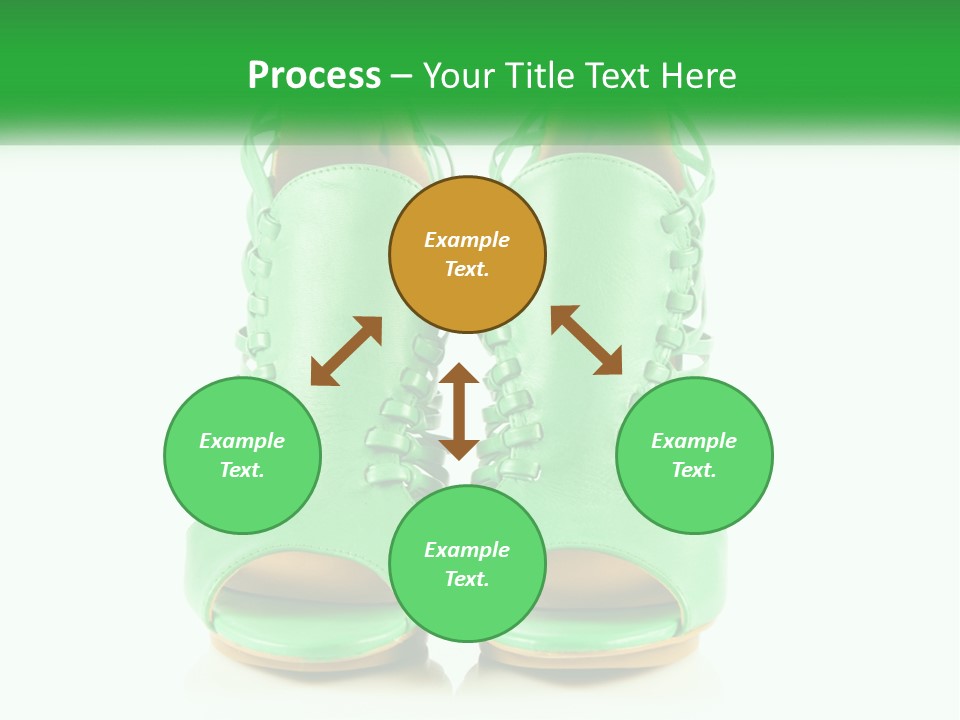 A Pair Of Green High Heeled Shoes Powerpoint Template PowerPoint Template