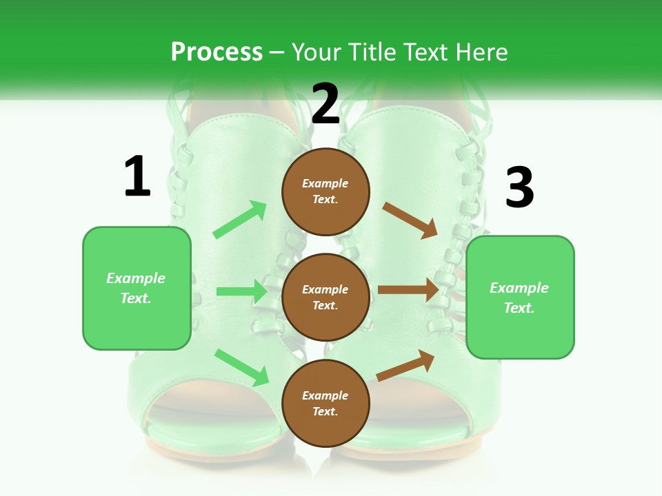 A Pair Of Green High Heeled Shoes Powerpoint Template PowerPoint Template
