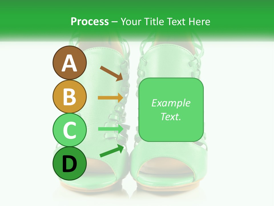 A Pair Of Green High Heeled Shoes Powerpoint Template PowerPoint Template