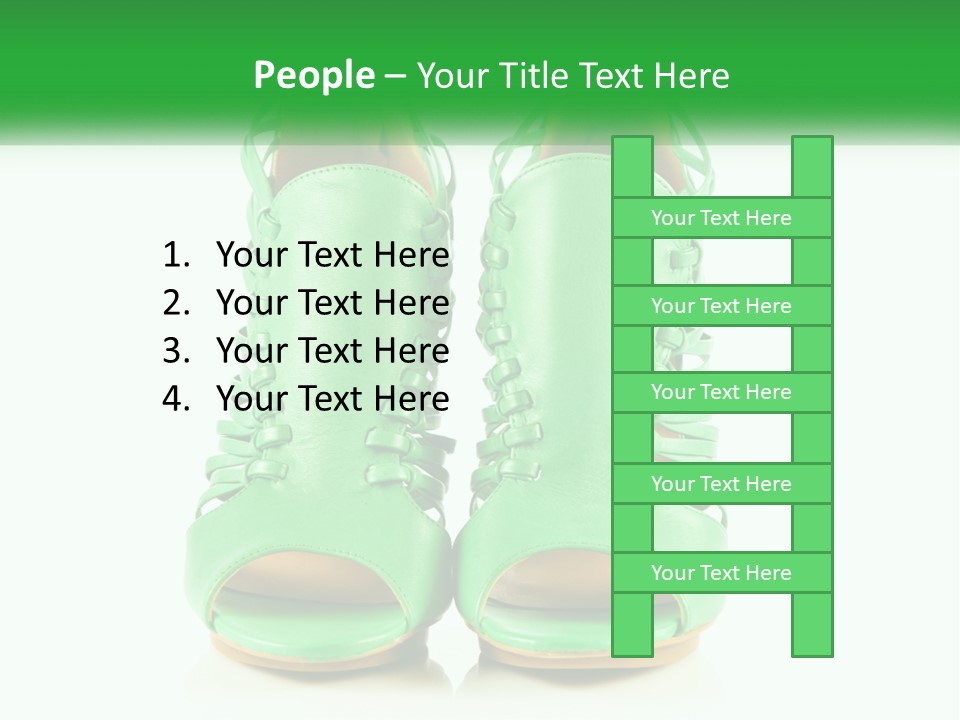 A Pair Of Green High Heeled Shoes Powerpoint Template PowerPoint Template