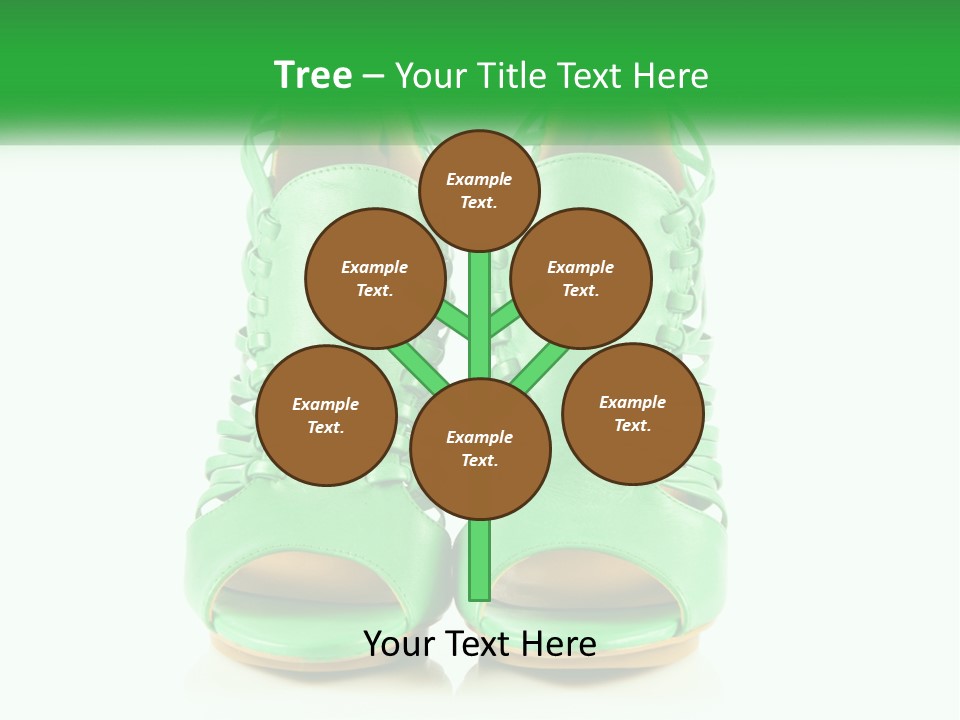 A Pair Of Green High Heeled Shoes Powerpoint Template PowerPoint Template