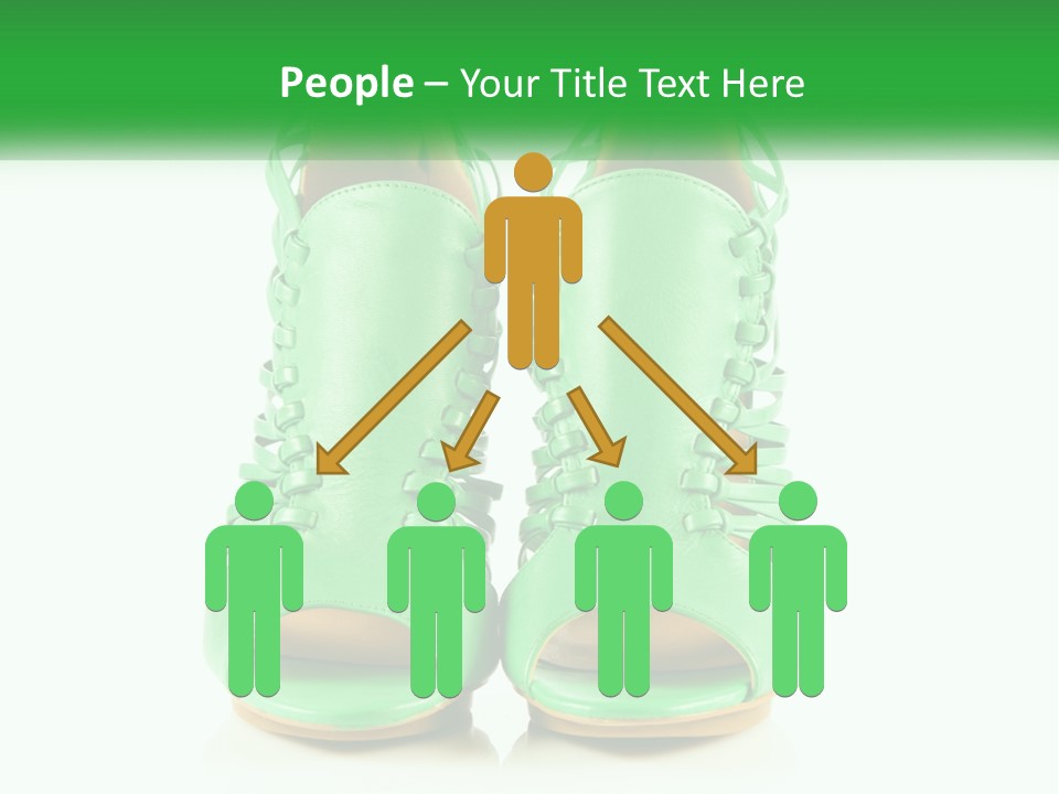 A Pair Of Green High Heeled Shoes Powerpoint Template PowerPoint Template