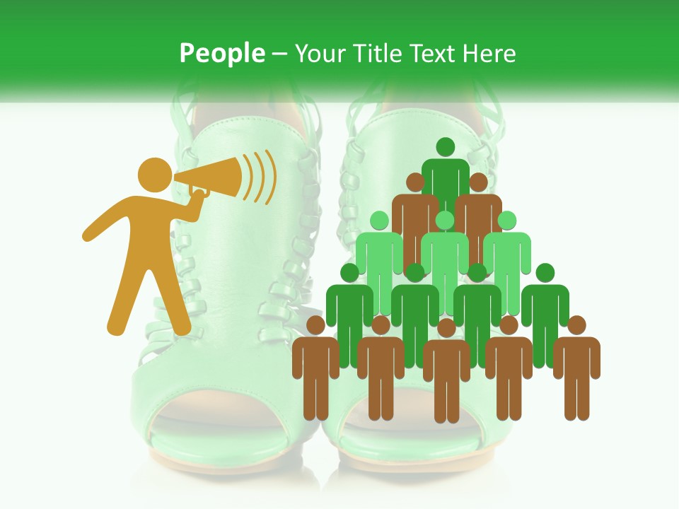 A Pair Of Green High Heeled Shoes Powerpoint Template PowerPoint Template