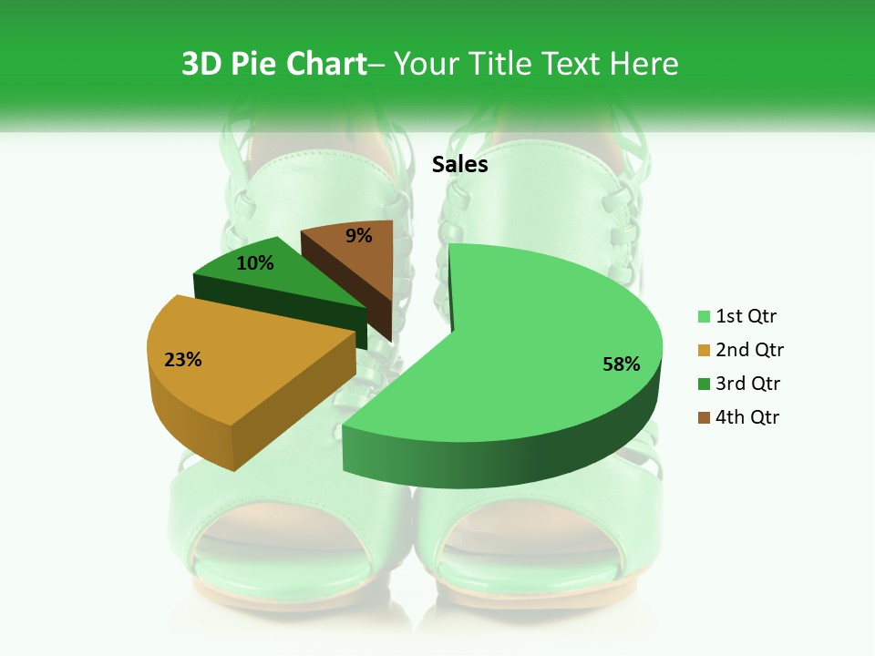 A Pair Of Green High Heeled Shoes Powerpoint Template PowerPoint Template