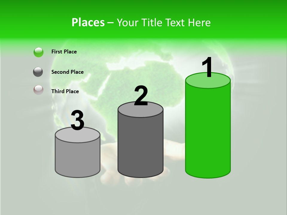 A Person Holding A Green Earth In Their Hands PowerPoint Template